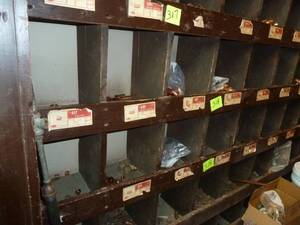 lot 318 image: Copper Fittings Middle 2 Rows of Bins