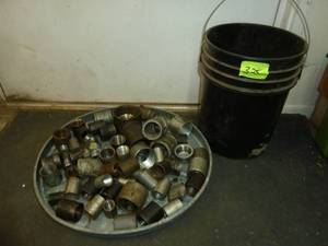 lot 325 image: Black Pail of Pipe Fittings