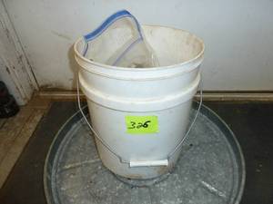 lot 326 image: Pail of Pipe Fittings White