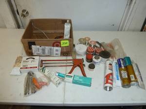 lot 335 image: Box of Soldering Items & Caulking Items