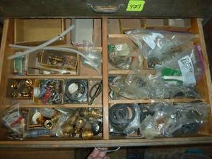 lot 428 image: Drawer Brass Water Fittings