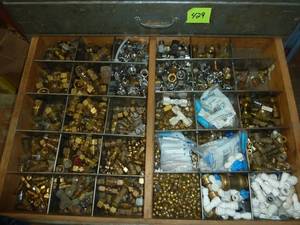 lot 430 image: Drawer Brass Compression Fittings