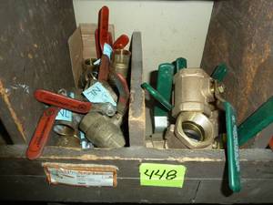 lot 448 image: Brass Butterfly Valves 1 14, 1
