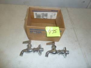 lot 475 image: Kohler Antique Wall Faucet Set