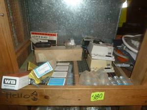 lot 480 image: Bin- Thermostats, AO Smith Relief Valves