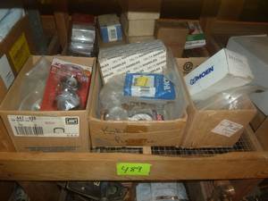 lot 489 image: Bin- Shower Heads, Kohler Faucets