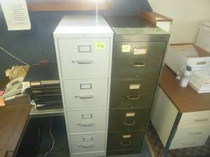 lot 502 image: File Cabinets 4 Drawer x 2