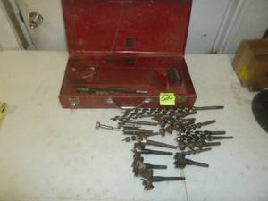 lot 520 image: Milwaukee Tool Box of Wood Drill Bits