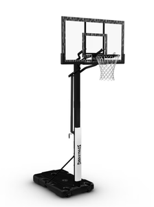 lot 48 image: Spalding 60-Inch Portable Basketball Hoop with Acrylic Backboard, Screw Jack Lift & Arena Slam Rim-Outdoor Play