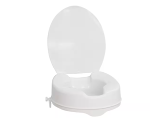 lot 103 image: AquaSense Raised Toilet Seat with Lid, White, 4 in.