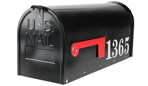 lot 109 image: Zinovo Metal Post Mount Mailbox for Outside, Galvanized Steel, Waterproof, Medium Capacity