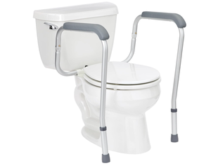 lot 116 image: Medline Toilet Safety Rail For Seniors with Easy Installation, Height Adjustable Toilet Safety Frame