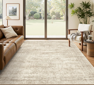 lot 405 image: Soalmost Large Beige Area Rug, Measures 116 x 96