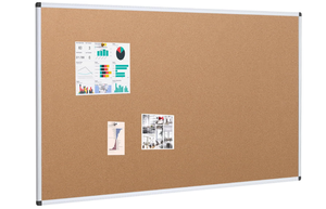 lot 407 image: VIZ-PRO Large Cork Bulletin Board, 72 X 40 Inches, Wall-Mounted Corkboard