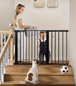 lot 413 image: COMOMY 30 Tall Baby Gate for Stairs Doorways, Fits Openings 29.5 to 46 Wide