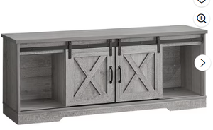 lot 302 image: Monarch Specialties Tv Stand, 60 Inch, Console, Storage Cabinet, Living Room, Bedroom, Grey Laminate