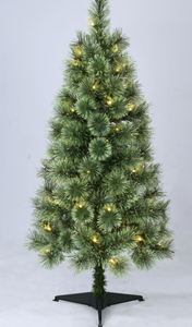 lot 313 image: Holiday Time 4 Pre-Lit Canadian Cashmere Artificial Christmas Tree with 50 Warm LED Lights and Stand, by Holiday Time