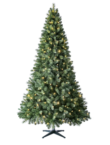 lot 320 image: Evergreen Classics Pre-Lit 7.5 Benton Pine Artificial Christmas Tree, Color-Changing LED Lights USED
