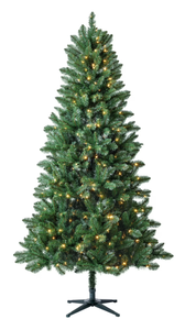lot 321 image: Holiday Time 7.5 Pre-Lit Kennedy Fir Green Artificial Christmas Tree with Color-Changing LED Lights and Quick Set, by Holiday Time USED 2 Fuses Blown