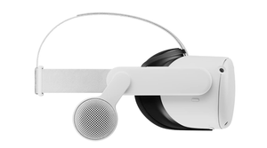 lot 323 image: Logitech Chorus VR Off-Ear Headset for Meta Quest 2, Designed for Gaming and VR Fitness, Lightweight, Open air immersive Audio, flip to Mute, USB-C passthrough - White