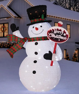 lot 329 image: Members Mark 72 (6FT)  Pre-Lit Twinkling Snowman