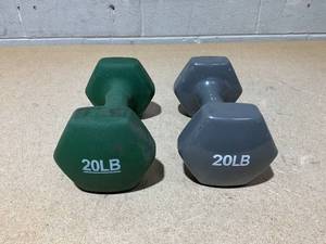 lot 217 image: Mismatch 20 lbs Dumbbell