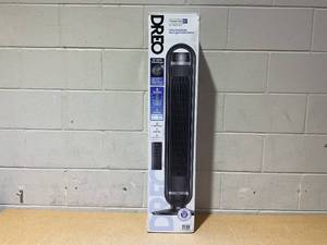 lot 218 image: Dreo Nomad 36 Quiet Bladeless Oscillating Tower Fan BlackSilver ETL Listed, 8 Speeds, Remote, Electric, 100-300 sq. ft.
