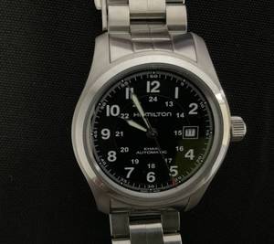lot 2 image: Hamilton Khaki H705450 Watch Mens Swiss Made Field Watch Leather Band 42mm (1.65 inches)