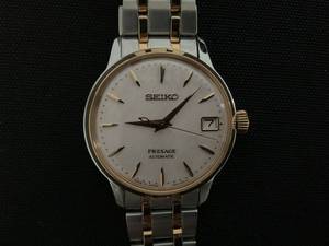 lot 3 image: SEIKO Presage 4R35-02T0 23-Jewels 5-Bar Date Automatic Mens Watch JAPAN V.G.C. Includes Bracelet Attachments 39mm
