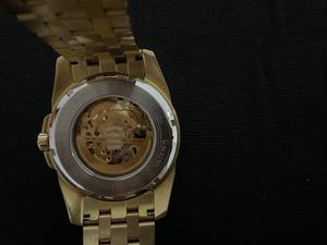 Bulova 97A162 Sutton Exhibition Case 21-jewel Automatic Gold Tone Watch Case Size 43mm ( A Few Scratches on Band)