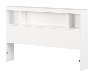 lot 136 image: Fusion Kids Bookcase Headboard Pure White South Shore FULL Size