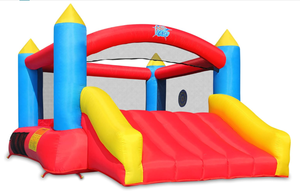 lot 282 image: ACTION AIR Updated Version Bounce House, Inflatable Bouncer with Air Blower, Jumping Castle with Slide, Family Backyard Bouncy Castle, Durable Sewn with Extra Thick Material, Idea for Kids (C-9745)