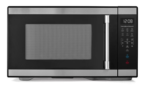 lot 415 image: Hamilton Beach 1.1 cu ft Countertop Microwave Oven, Black and Stainless Steel (Slightly Used)