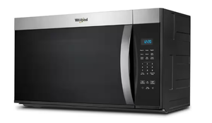lot 416 image: Whirlpool 30 in. 1.7 cu. ft. Over-the-Range Microwave in Stainless Steel Finish with Express Cooking Buttons (Minor Transit Damage, Turning Plate Is Missing)