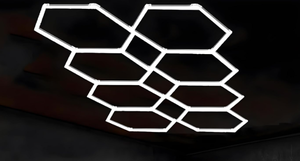 lot 428 image: 8Hexagon LED Garage Light,42 Pack Rectangle Aluminum Lamps,55800 Lumens