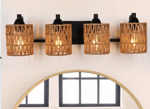 lot 430 image: 4 Light Boho Vanity Light