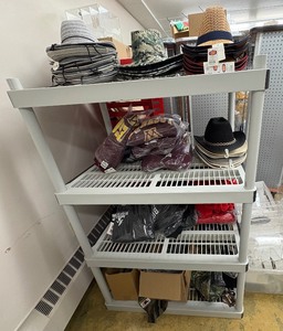 lot 128 image: Hats and sweatshirts