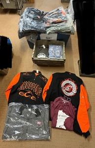 lot 134 image: Biker jackets, sweatshirts, hoodies, t-shirts