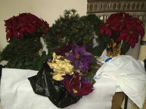 lot 482 image: Greenery and Poinsettias