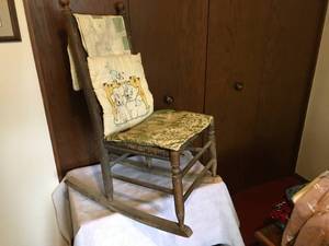 lot 491 image: Antique Kids Rocking Chair