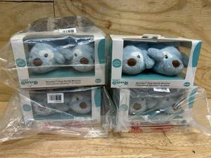 lot 58 image: Baby GUND Spunky Puppy Rattle Booties Plush Baby Infant Shoes, Blue, One Size Fits All (lot of 4)