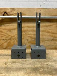 lot 67 image: Simpson Strong-Tie 10.31 in. H X 3.56 in. W 12 Ga. Steel Elevated Post Base lot of 2
