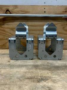 lot 68 image: Simpson Strong-Tie ZMax 5.25 in. H X 5.5 in. W 12 Ga. Galvanized Steel Post Base lot of 2