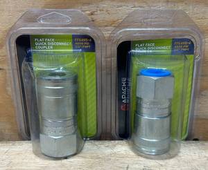 lot 70 image: Apache Flat Face Quick Disconnect Coupler lot of 2