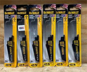 lot 76 image: DeWalt Reciprocating Sawblades lot of 6