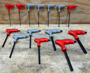lot 261 image: T-Handle Hex Key lot of 14