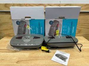 lot 131 image: Homedics Vibration Foot Massager with Soothing Heat, Gray (lot of 2)