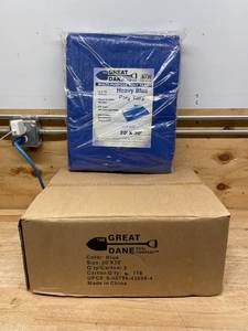 lot 160 image: The Great Dane - Lot of 3 - Heavy Blue Tarp 20x30 (1092569.84)