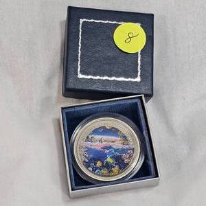 lot 8 image: 1993 $1 Palau Marine Life Protection Coin
