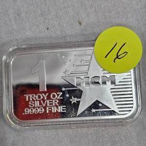 lot 16 image: MCM 1 troy oz Bar